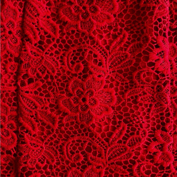 Red lace spaghetti strap mini dress Size S Small - Picture 5 of 10